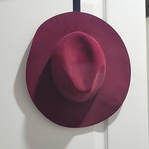 Burgundy hat